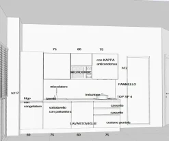 Gicinque Cucina Kappa 270 smart OFFERTA OUTLET sconto 36%- Cucine Lineari|Cucine Moderne