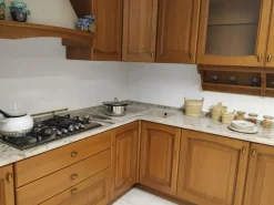 Outlet CUCINA ad angolo Giada castagno SCONTATA Cucine Ad Angolo