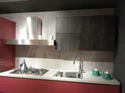 New Cucina Ventidue pet rosso OFFERTA OUTLET sconto 50% Cucine Lineari|Cucine Moderne
