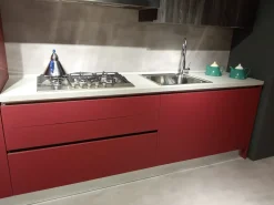 New Cucina Ventidue pet rosso OFFERTA OUTLET sconto 50% Cucine Lineari|Cucine Moderne