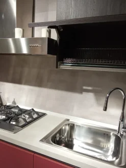 New Cucina Ventidue pet rosso OFFERTA OUTLET sconto 50% Cucine Lineari|Cucine Moderne