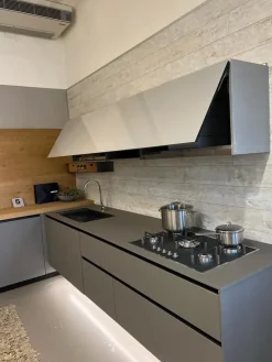 Sale Cucina grigia design ad angolo Linea Cucine Ad Angolo|Cucine Design