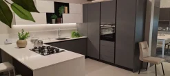 Stosa Cucina grigia design con penisola Alevè a soli 10500 Euro- Cucine Con Penisola|Cucine Design