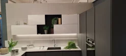 Stosa Cucina grigia design con penisola Alevè a soli 10500 Euro- Cucine Con Penisola|Cucine Design