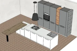 Best Cucina grigia design con isola Time a soli 8600 Euro Cucine Ad Isola|Cucine Design