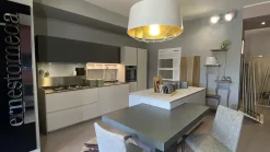 Discount Cucina grigia design con penisola Obliqua a soli 10902 Euro Cucine Con Penisola|Cucine Design