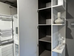 Cucina grigia design con isola Delinea^Scavolini New