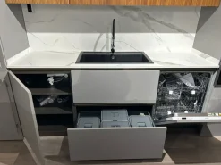 Cucina grigia design con isola Metropolis in offerta Cucine Ad Isola|Cucine Design