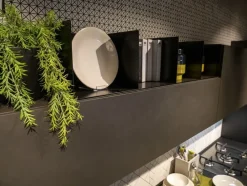 Lube Cucine Cucina grigia design lineare Creativa in Offerta Outlet- Cucine Lineari|Cucine Design