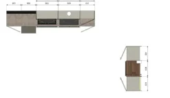 Clearance Cucina grigia design lineare Cucina pet grigio noce cordesco a soli 10800 Euro Cucine Lineari|Cucine Design