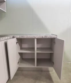 Outlet Cucina grigia moderna ad angolo Creta a soli 3000 Euro Cucine Ad Angolo|Cucine Moderne