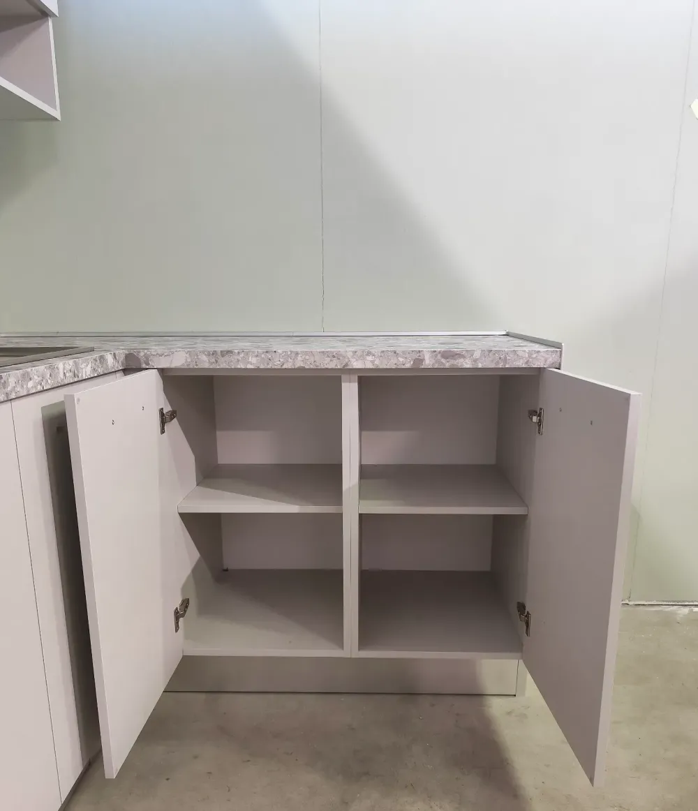 Outlet Cucina grigia moderna ad angolo Creta a soli 3000 Euro Cucine Ad Angolo|Cucine Moderne
