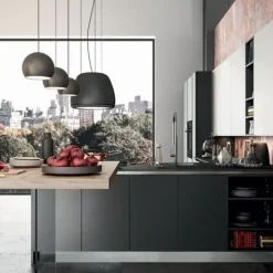 Clearance Cucina grigia moderna con penisola 05 a soli 17557 Euro Cucine Con Penisola|Cucine Moderne