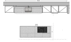 Cucina grigia moderna con isola Corner a soli 38950 Euro^Zampieri Cucine Online