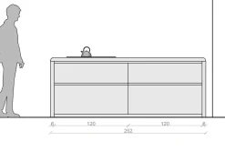 Cucina grigia moderna con isola Corner a soli 38950 Euro^Zampieri Cucine Online