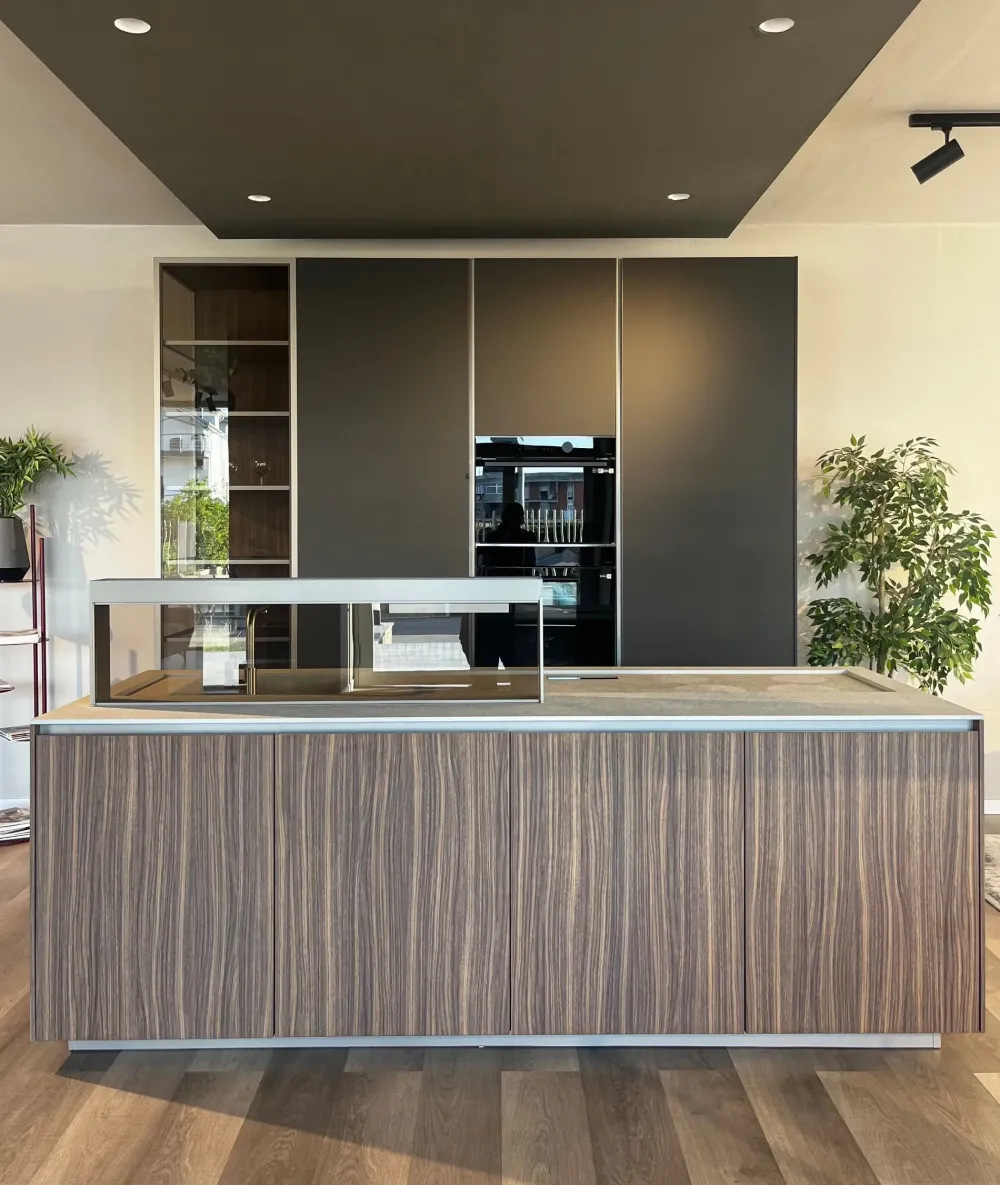 Cucina grigia moderna con isola Sign in Offerta Outlet^Ernestomeda Clearance