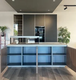 Cucina grigia moderna con isola Sign in Offerta Outlet^Ernestomeda Clearance