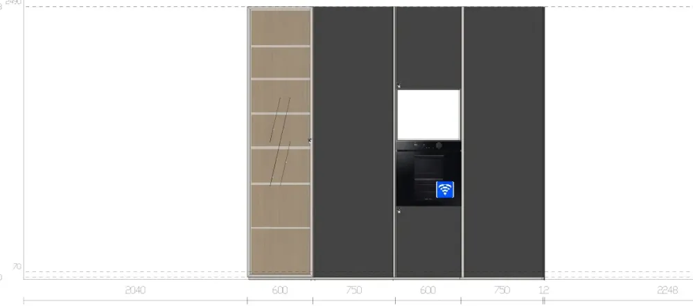 Cucina grigia moderna con isola Sign in Offerta Outlet^Ernestomeda Clearance