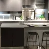 La casa moderna Cucina grigia moderna con isola Carol- Cucine Ad Isola|Cucine Moderne