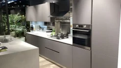 La casa moderna Cucina grigia moderna con isola Carol- Cucine Ad Isola|Cucine Moderne
