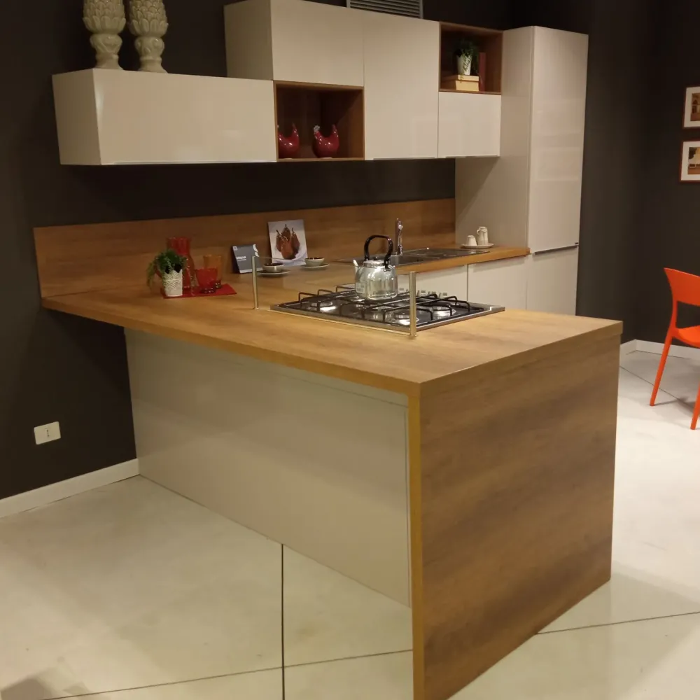 Scavolini Cucina grigia moderna con penisola Urban- Cucine Con Penisola|Cucine Moderne