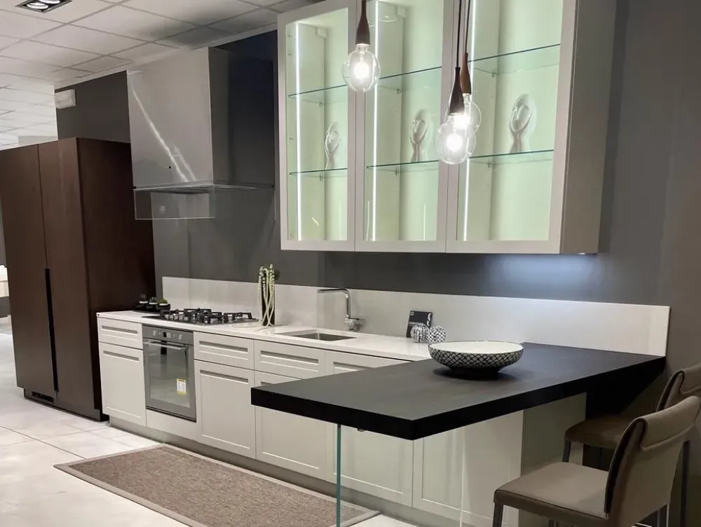 Online Cucina grigia moderna lineare Carattere Cucine Lineari|Cucine Moderne
