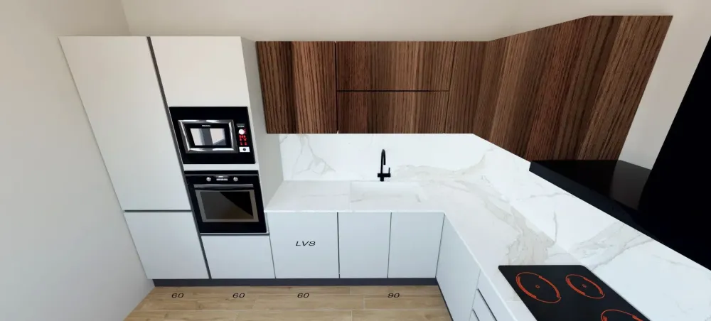 Cucina grigio design ad angolo Sp22^Astra Best