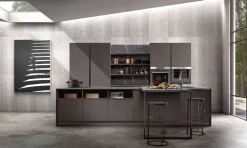 Essebi Cucina grigio design ad isola Nuova stella- Cucine Ad Isola|Cucine Design