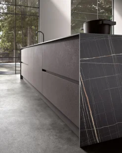 Essebi Cucina grigio design ad isola Nuova stella- Cucine Ad Isola|Cucine Design