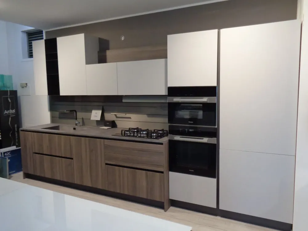 Cucina grigio design lineare Cloe^Arredo3 Clearance