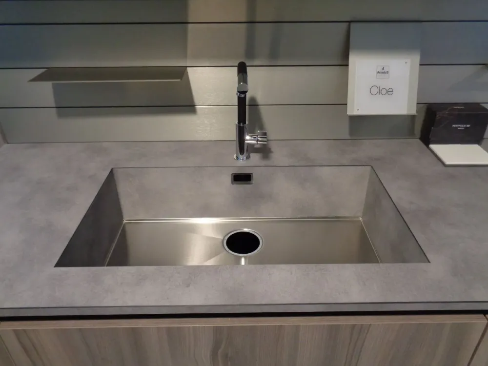 Cucina grigio design lineare Cloe^Arredo3 Clearance