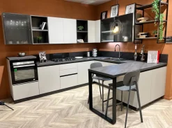 Cucina grigio moderna con penisola Evolution^Scavolini Discount