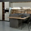 Cucina grigio moderna con penisola Time  Frighetto^Collezione esclusiva