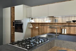 Cucina grigio moderna con penisola Time Frighetto^Collezione esclusiva