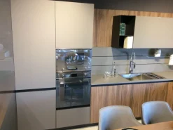 Online Cucina grigio moderna con penisola Noce imperial in Offerta Outlet Cucine Con Penisola|Cucine Moderne