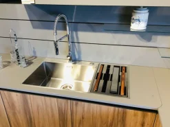 Online Cucina grigio moderna con penisola Noce imperial in Offerta Outlet Cucine Con Penisola|Cucine Moderne