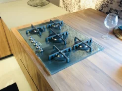 Online Cucina grigio moderna con penisola Noce imperial in Offerta Outlet Cucine Con Penisola|Cucine Moderne