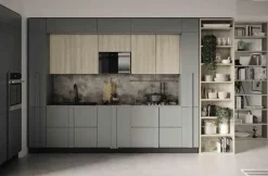 Cucina grigio moderna lineare Quadra in Offerta Outlet^Colombini Casa Hot