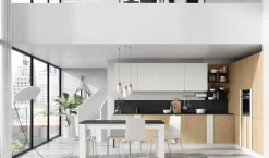 Cucina grigio moderna lineare Quadra in Offerta Outlet^Colombini Casa Hot