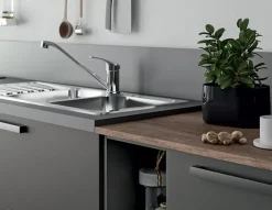 Sale Cucina grigio moderna lineare Pd15 * in offerta Cucine Lineari|Cucine Moderne