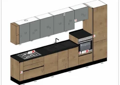 CUCINA group Capri grigio cenere e rovere PREZZO OUTLET Cucine Lineari|Cucine Moderne