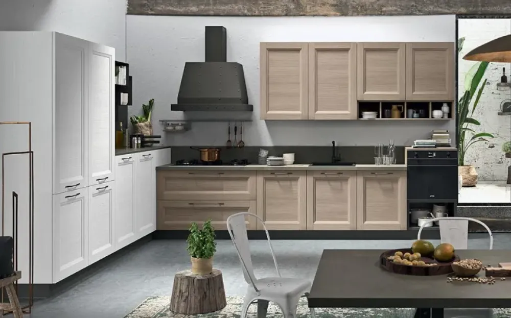 Cucine Store Cucina in legno a PREZZI OUTLET- Cucine Ad Angolo