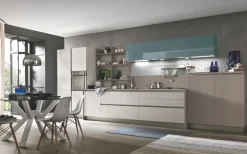 Stosa Cucina Infinity moderna rovere chiaro lineare scontata 25%- Cucine Lineari|Cucine Moderne