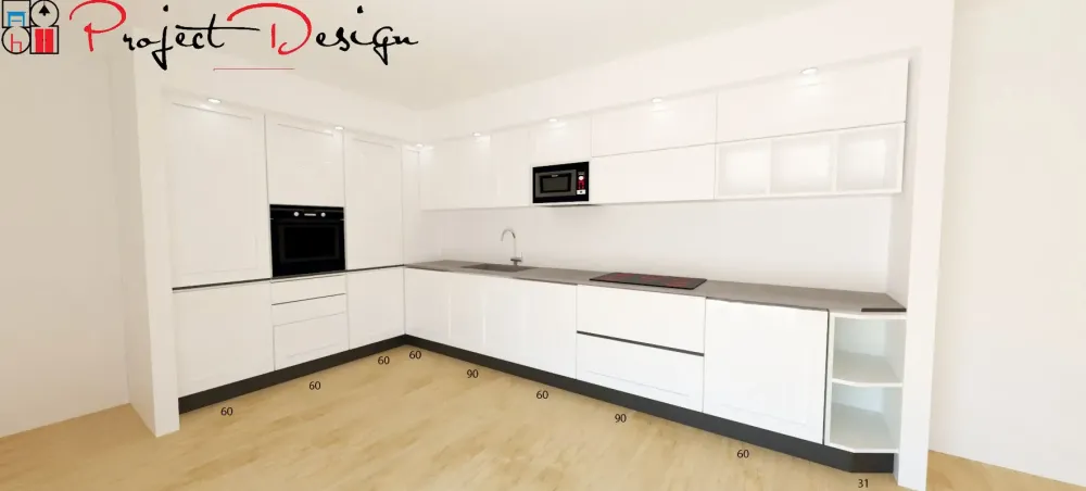 Arredo3 Cucina inglese ad angolo Meg a prezzo ribassato- Cucine Ad Angolo
