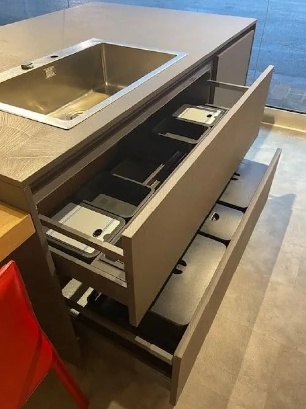 New Cucina Kalì ecomalta moderna grigio ad isola scontata 61% Cucine Ad Isola|Cucine Moderne