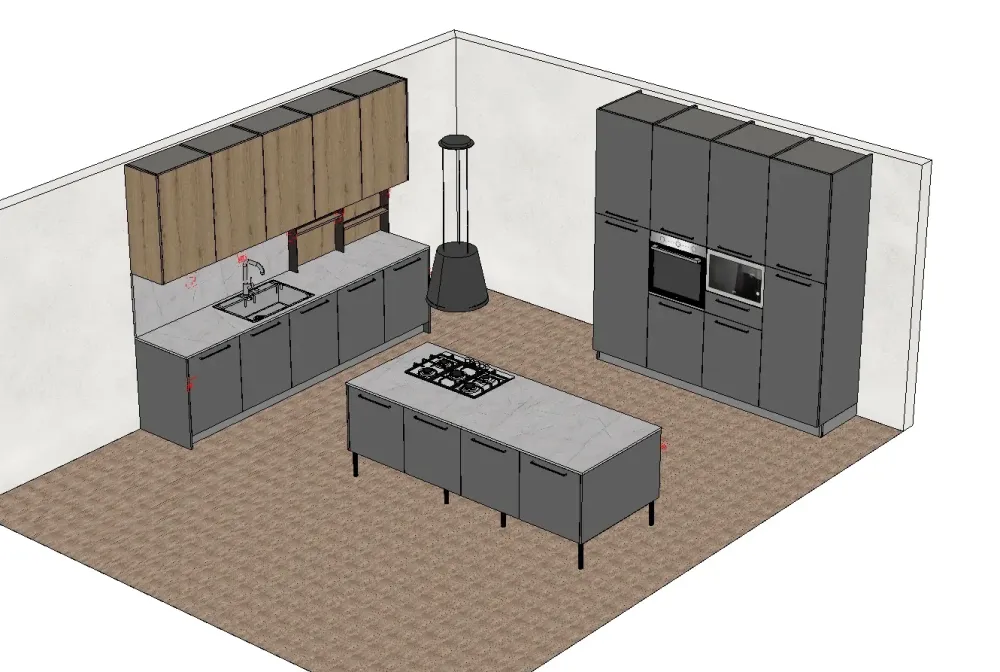 Cucina Kali 9 con isola con un ribasso imperdibile Cucine Ad Isola|Cucine Moderne