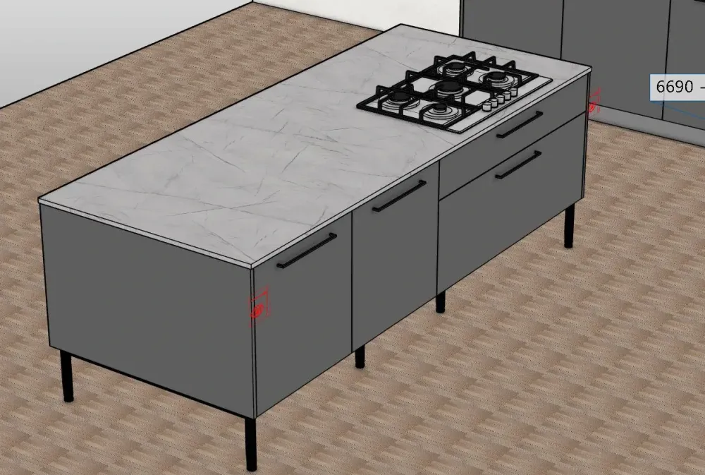 Cucina Kali 9 con isola con un ribasso imperdibile Cucine Ad Isola|Cucine Moderne