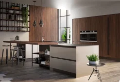 Online Cucina Kaly industriale grigio con penisola scontata 37% Cucine Con Penisola