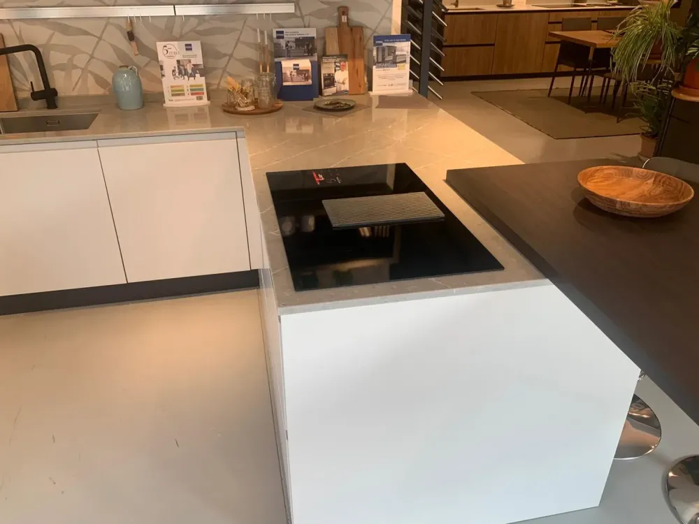 New Cucina Karma moderna grigia con penisola scontata 50% Cucine Con Penisola|Cucine Moderne