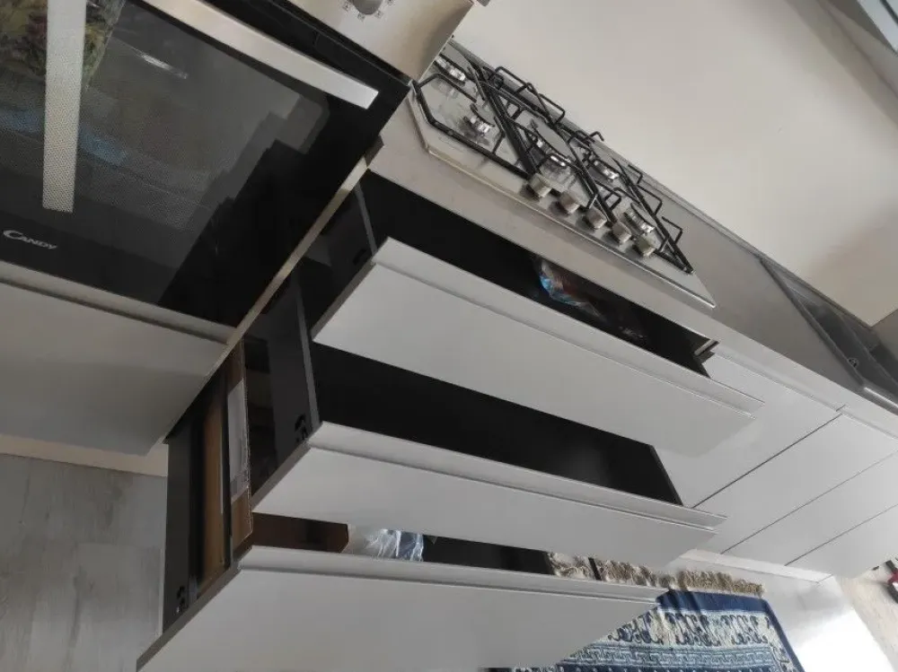 Sale Cucina Kelly mk 360c moderna bianca lineare scontata 32% Cucine Lineari|Cucine Moderne